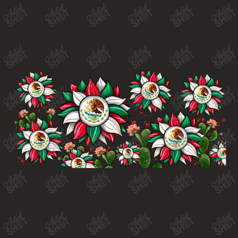 Mexican Flag Sunflower Ladies Fitted T-Shirt by JahusDesignShop | Artistshot