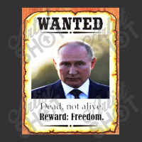 Wanted Vladimir Putin Dead Not Alive Reward Freedom Vintage Hoodie And Short Set | Artistshot