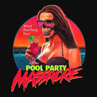 Pool Party Massacre   Original Poster Art【﻿Ｈｏｒｒｏｒ】 D Crop Top | Artistshot