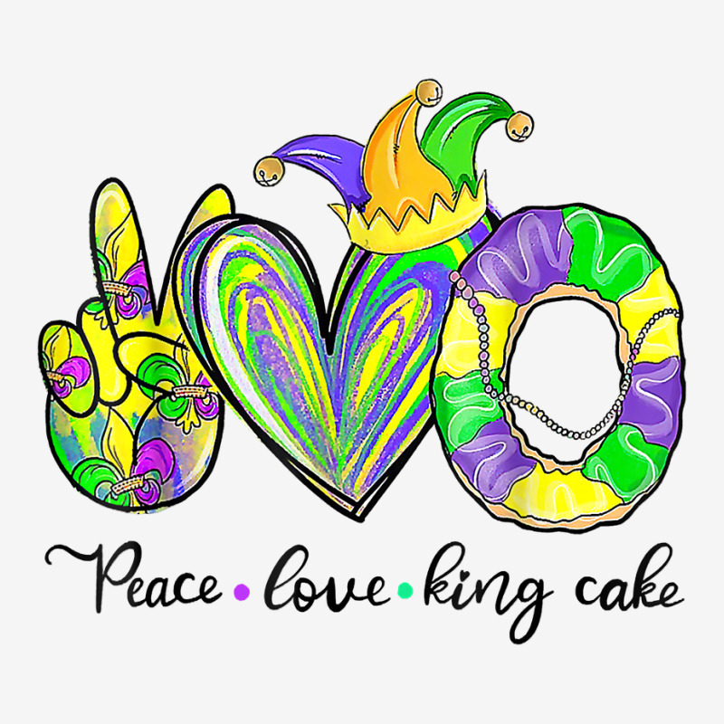 Peace Love King Cake Mardi Gras Tshirt Men Women Kids T Shirt Adjustable Cap | Artistshot