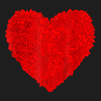 Red Heart Valentines Day Shirt Flowers Floral Heart Graphic T Shirt Classic T-shirt | Artistshot