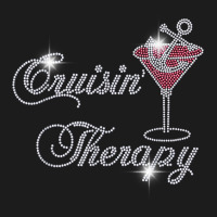 Cruisin' Therapy Bling Cruise Therapy Girls Trip Rhinestones T Shirt Hoodie & Jogger Set | Artistshot