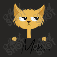 Sarcastic Meh Cat Angry Cat Halloween Costume Meh Ladies Fitted T-shirt | Artistshot