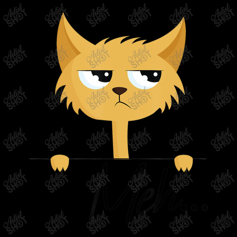 Sarcastic Meh Cat Angry Cat Halloween Costume Meh Cropped Hoodie by namnguyen | Artistshot