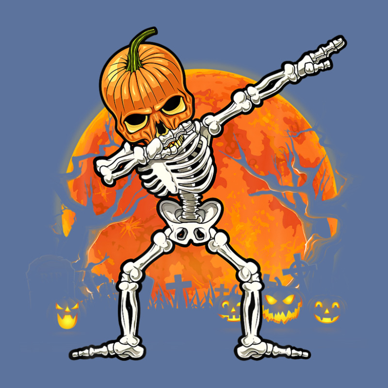 Pumpkin Skeleton Dabbing Funny Halloween Costume Lightweight Hoodie | Artistshot