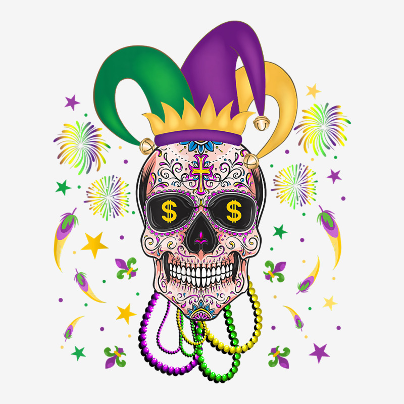 Sugar Skull Jester Hat Funny Mardi Gras Costume Outfit Party T Shirt Baby Beanies | Artistshot