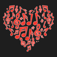 Valentines Day Musical Notes Heart Valentine Music Teacher T Shirt Classic T-shirt | Artistshot