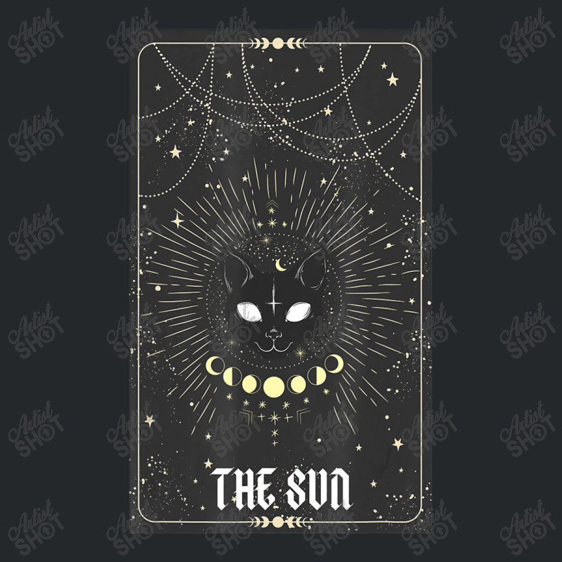 Tarot Card Crescent Sun And Cat Crewneck Sweatshirt | Artistshot