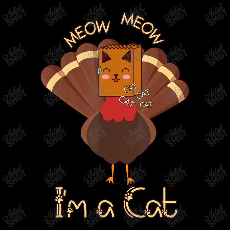 Thanksgiving Turkey Disguise Fake Cat Meow Women Men Women's V-Neck T-Shirt by namnguyen | Artistshot