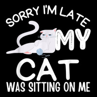 Sorry I'm Late My Cat Was Sitting On Me Funny Kittens Lovers T Shirt Men's 3/4 Sleeve Pajama Set | Artistshot