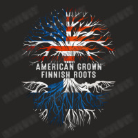 American Grown Finnish Roots Finland Flag Usa Ladies Fitted T-shirt | Artistshot