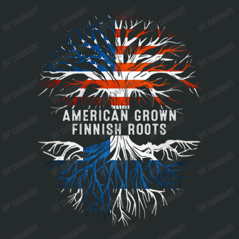 American Grown Finnish Roots Finland Flag Usa Women's Triblend Scoop T-shirt by DaniArt | Artistshot