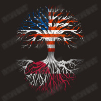 American Grown Greenlandic Roots Tree Greenland Flag Usa Flag Tank Top | Artistshot