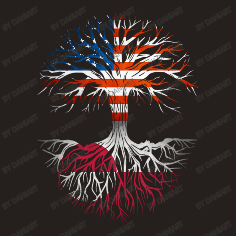 American Grown Greenlandic Roots Tree Greenland Flag Usa Flag Tank Top | Artistshot