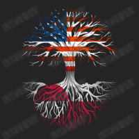 American Grown Greenlandic Roots Tree Greenland Flag Usa Flag 3/4 Sleeve Shirt | Artistshot