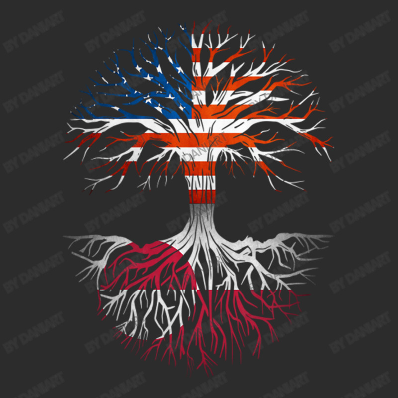 American Grown Greenlandic Roots Tree Greenland Flag Usa Flag Exclusive T-shirt | Artistshot