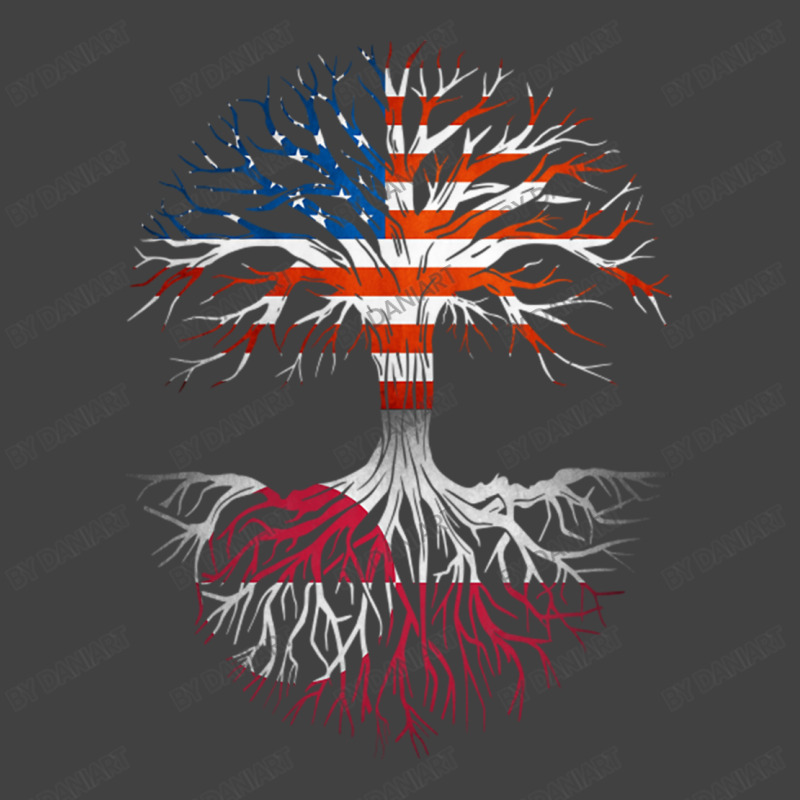 American Grown Greenlandic Roots Tree Greenland Flag Usa Flag Vintage T-shirt | Artistshot