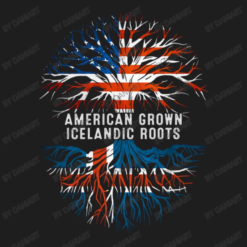 American Grown Icelandic Roots Iceland Flag Usa Classic T-shirt by DaniArt | Artistshot