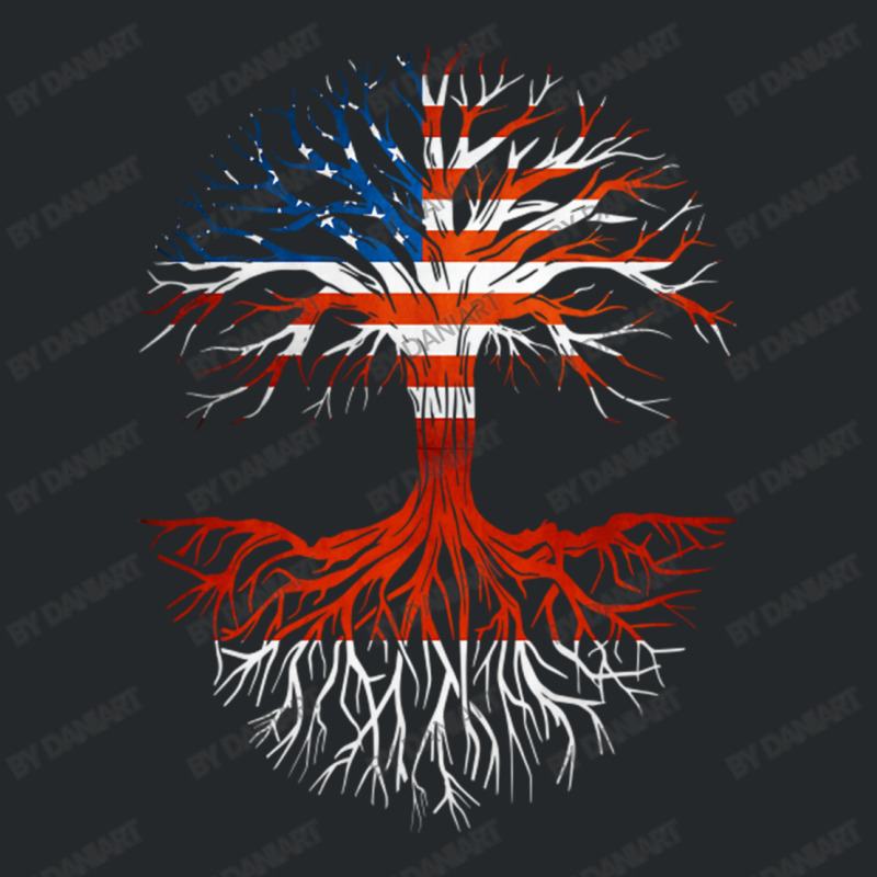 American Grown Indonesian Roots Tree Indonesia Flag Usa Flag Crewneck Sweatshirt | Artistshot