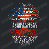 American Grown Indonesian Roots Tree Indonesia Flag Usa Crewneck Sweatshirt | Artistshot