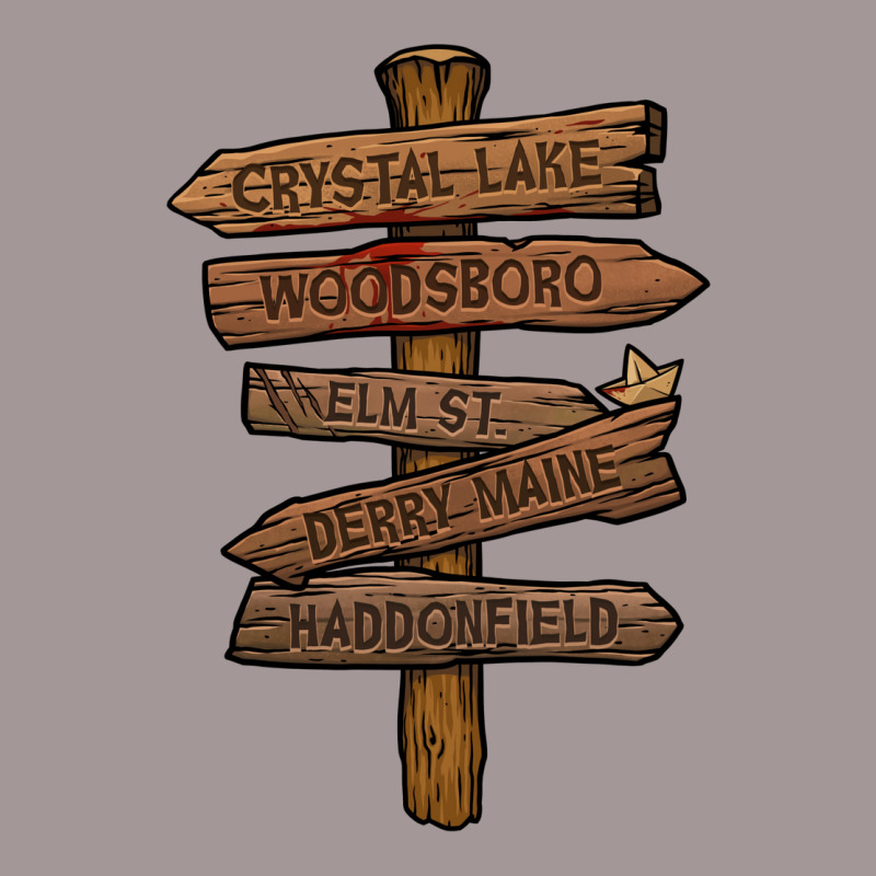 Horror Movie Locations Signs Vintage Short by madireciskeg | Artistshot