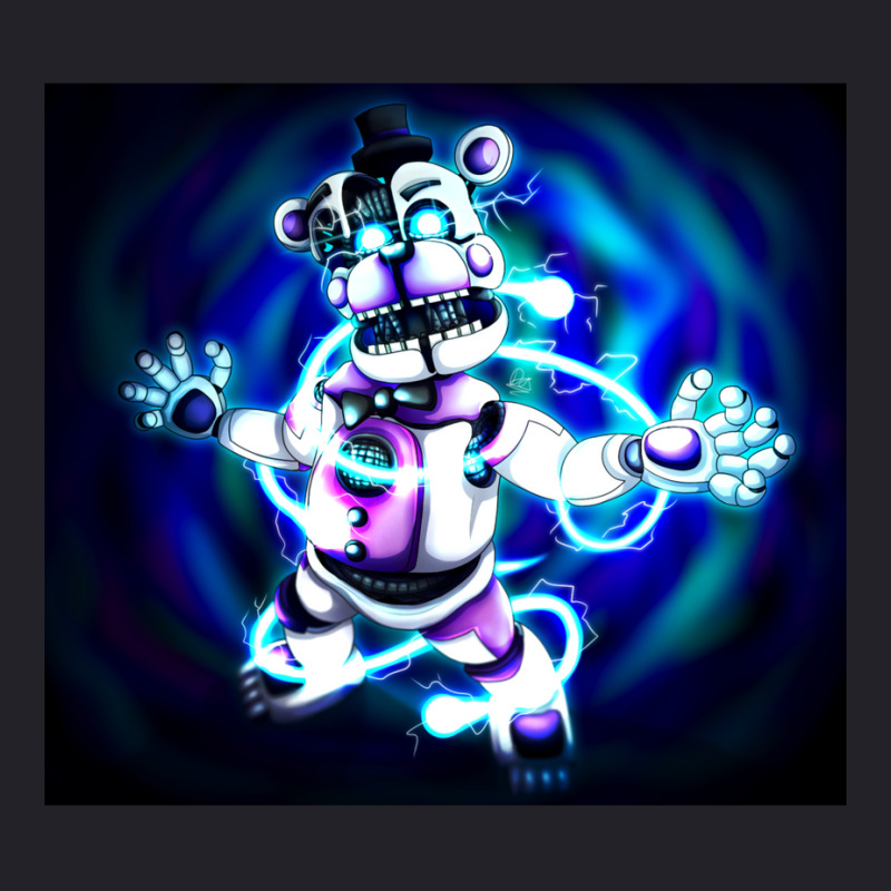 Electrical Funtime Freddy (w Background) Unisex Sherpa-Lined Denim Jacket by coguaergina9 | Artistshot