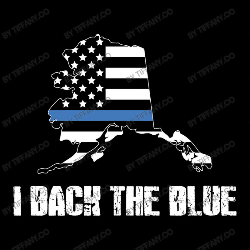 Alaska Police Appreciation Thin Blue Line I Back The Blue Adjustable Cap by tiffany.co | Artistshot