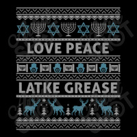 Ugly Hanukkah Sweater Love Peace Latke Grease Chanukkah Adjustable Cap | Artistshot