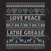 Ugly Hanukkah Sweater Love Peace Latke Grease Chanukkah Vintage Cap | Artistshot