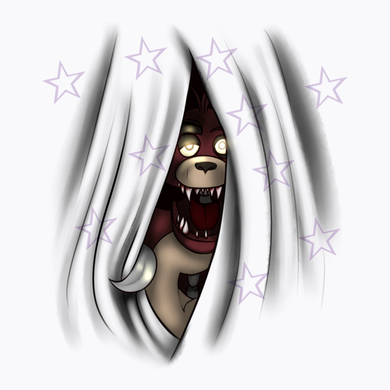 Peeking Foxy (with Curtain Stars) T-Shirt by togbuiventorc | Artistshot