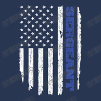 Police Sergeant Thin Blue Line American Flag Usa Men Denim Jacket | Artistshot