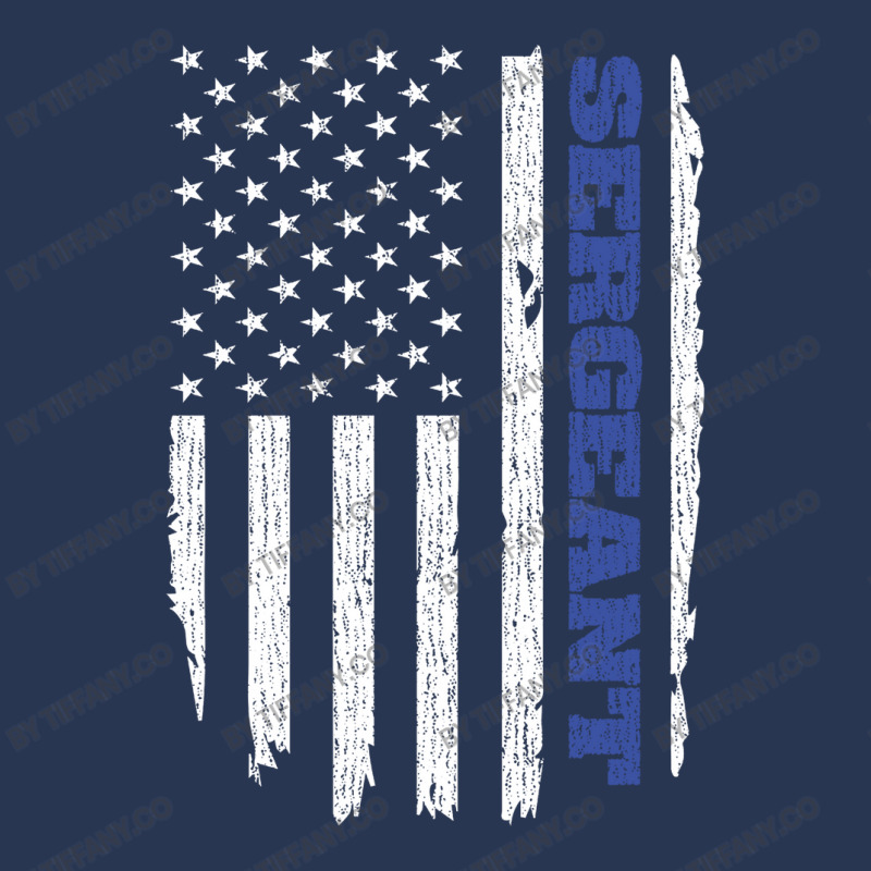 Police Sergeant Thin Blue Line American Flag Usa Ladies Denim Jacket by tiffany.co | Artistshot