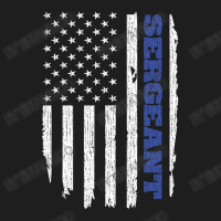 Police Sergeant Thin Blue Line American Flag Usa Classic T-shirt | Artistshot