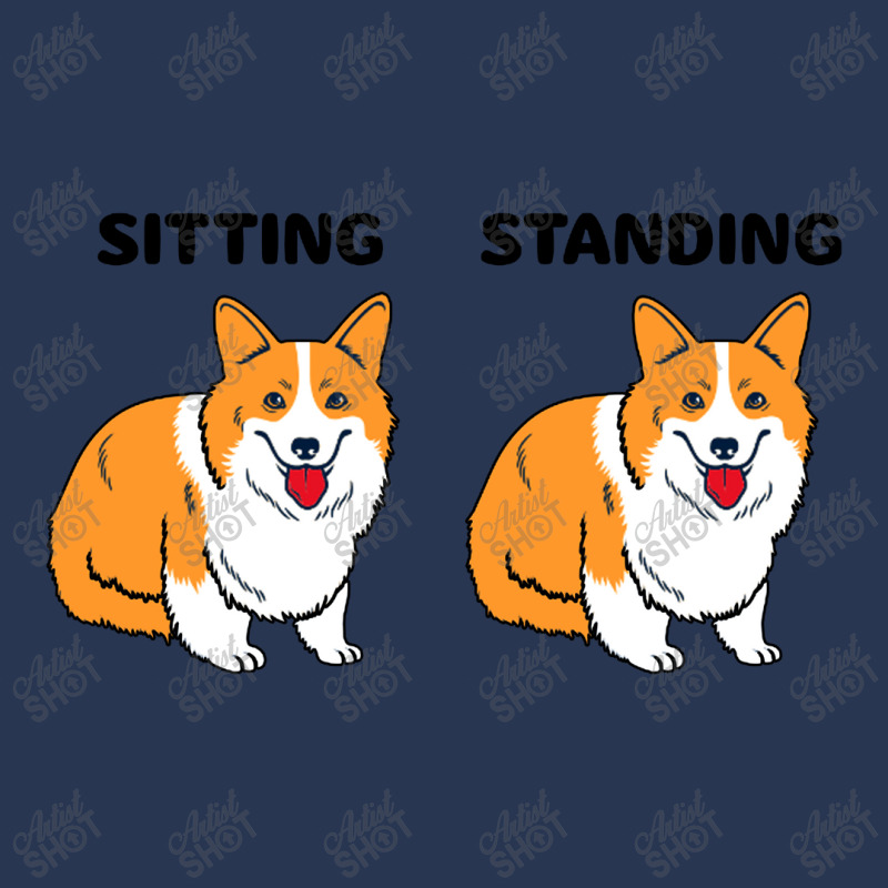 Corgi Sitting And Standing Ladies Denim Jacket by Brownbubbles | Artistshot