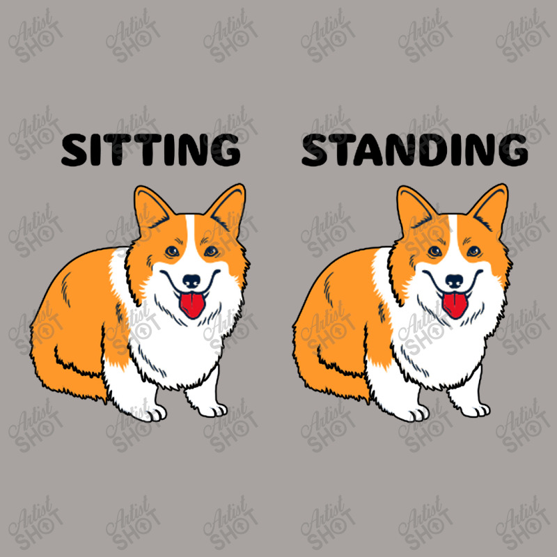 Corgi Sitting And Standing Racerback Tank by Brownbubbles | Artistshot