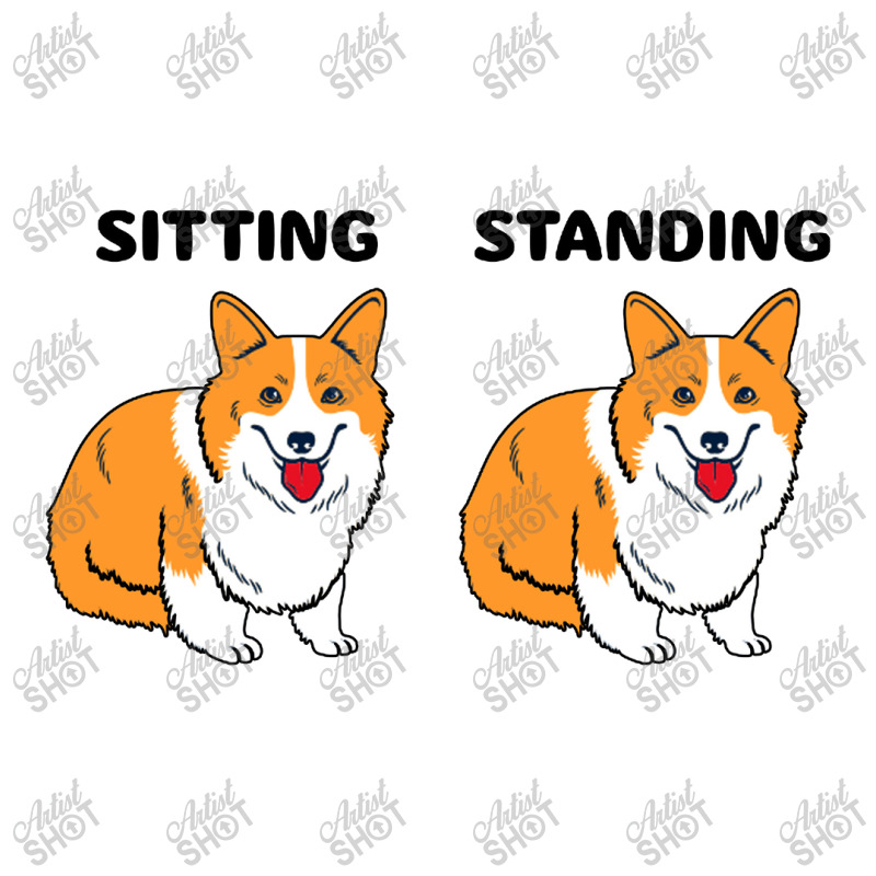 Corgi Sitting And Standing Crop Top by Brownbubbles | Artistshot