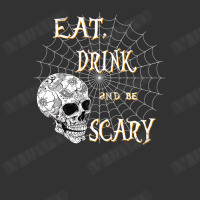 Eat Drink And Be Scary Skull And Cobweb Halloween Baby Bodysuit | Artistshot