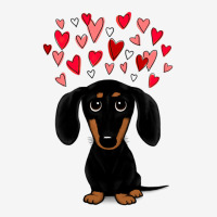 Black And Tan Dachshund With Valentine Hearts Graphic T-shirt | Artistshot