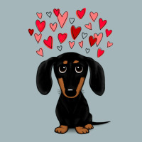 Black And Tan Dachshund With Valentine Hearts Unisex Sherpa-lined Denim Jacket | Artistshot