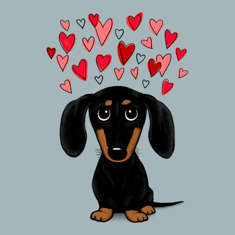 Black And Tan Dachshund With Valentine Hearts Unisex Sherpa-lined Denim Jacket | Artistshot