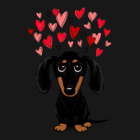 Black And Tan Dachshund With Valentine Hearts Flannel Shirt | Artistshot