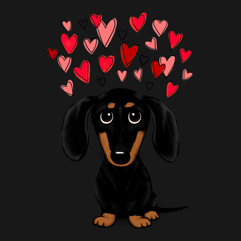 Black And Tan Dachshund With Valentine Hearts Flannel Shirt | Artistshot