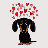 Black And Tan Dachshund With Valentine Hearts Pocket T-shirt | Artistshot