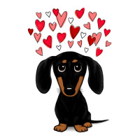 Black And Tan Dachshund With Valentine Hearts Unisex Hoodie | Artistshot