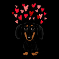 Black And Tan Dachshund With Valentine Hearts Lightweight Hoodie | Artistshot