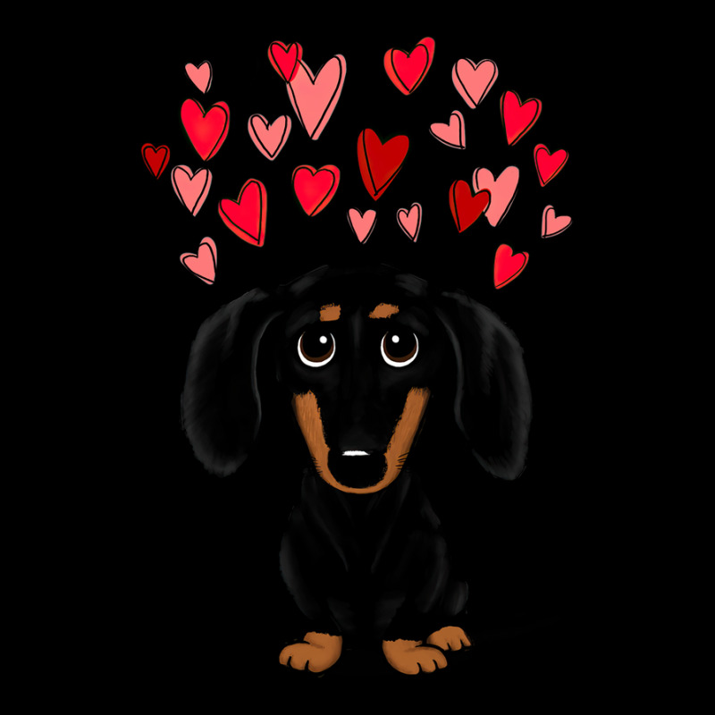 Black And Tan Dachshund With Valentine Hearts Fleece Short | Artistshot