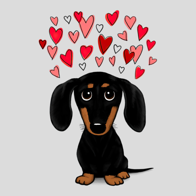 Black And Tan Dachshund With Valentine Hearts Men's Polo Shirt | Artistshot