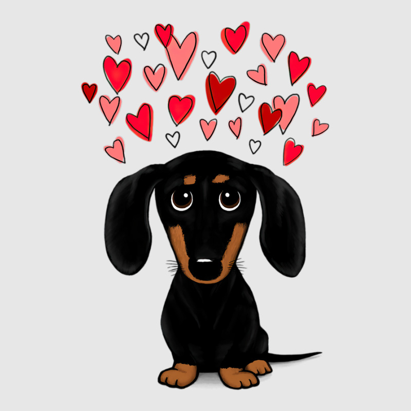 Black And Tan Dachshund With Valentine Hearts Unisex Jogger | Artistshot