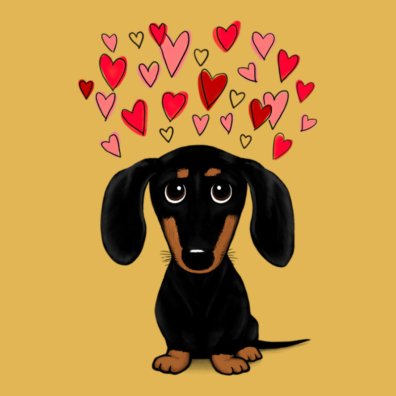 Black And Tan Dachshund With Valentine Hearts Vintage Hoodie And Short Set | Artistshot