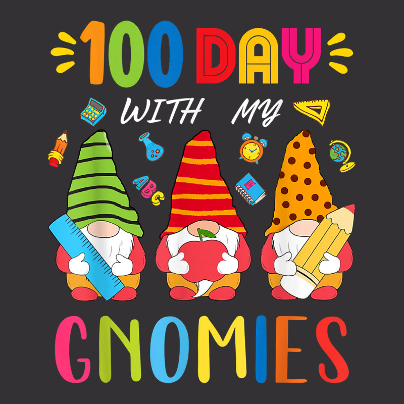 100 Day With My Gnomies T Shirt Happy 100th Day Of School T Shirt Vintage Hoodie And Short Set | Artistshot